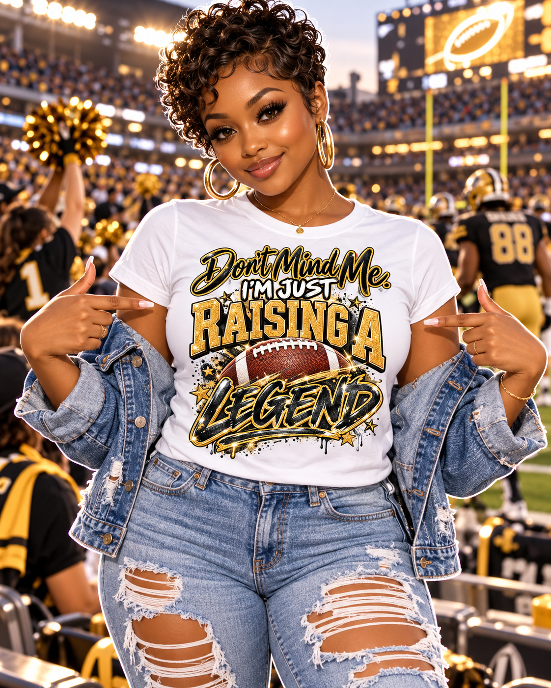 Raising a Legend Football Mom T-Shirt | Proud Football Mama Game Day Tee