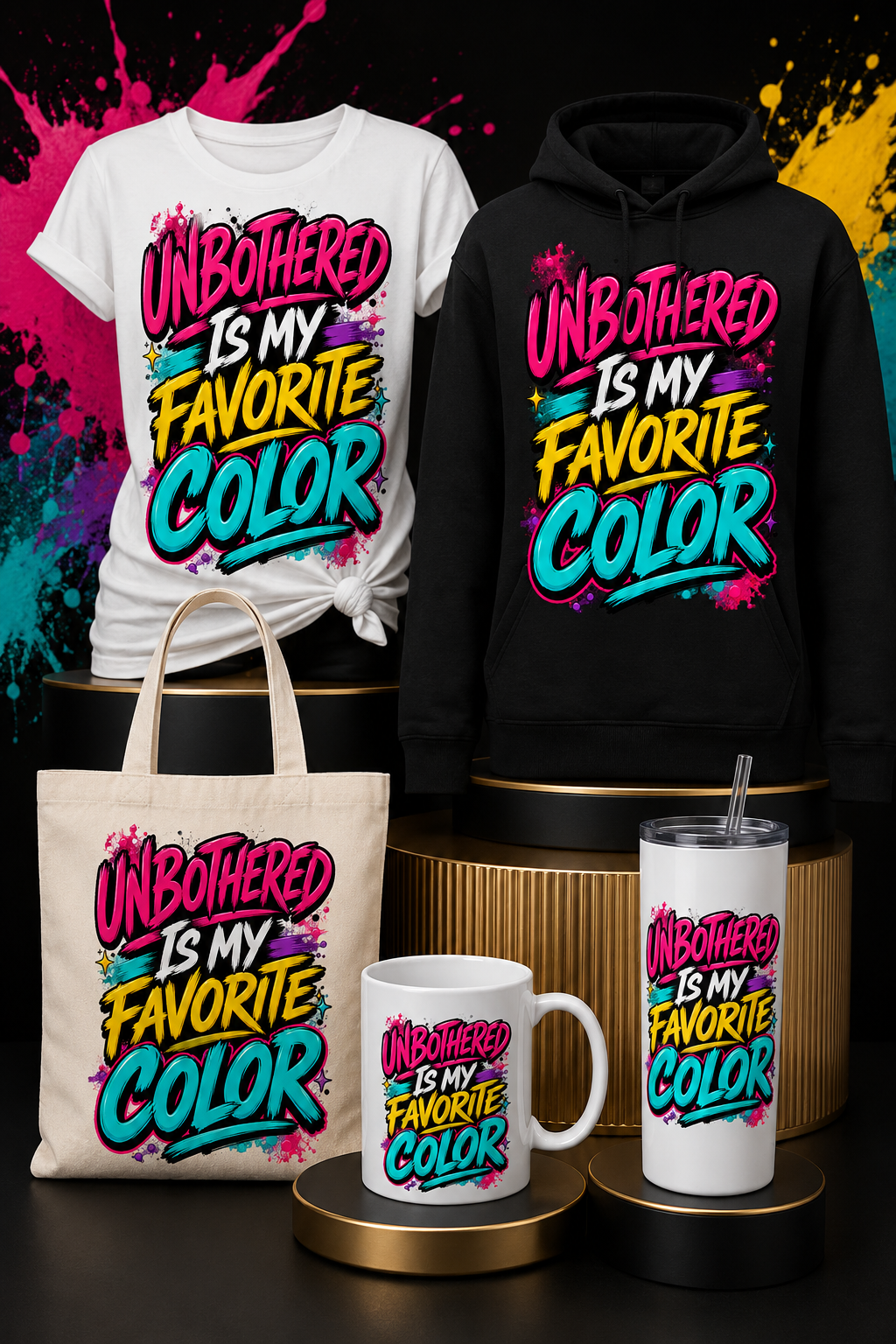 Unbothered Is My Favorite Color PNG Digital Download